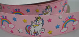 sierband unicorn love roze