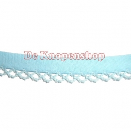 Biasband met kantje baby blauw