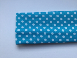 Haarband  blauw polkadot