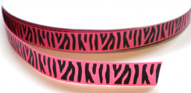 Zebra band wit/zwart grosgrain