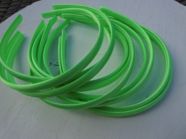 Diadeem satijn neon groen 1cm