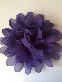 Bloem chiffon paars 11cm.