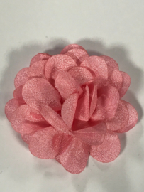 Chiffon bloem roze 5,5 cm
