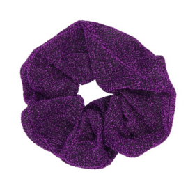 Scrunchie Haarwokkel grijs metallic