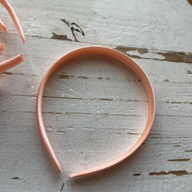 Diadeem satijn zalm, 1.5cm.