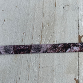 Elastisch biasband  slang print (haarband) 1.5cm