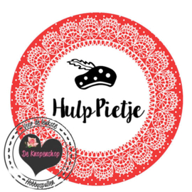 Flatback Hulp pietje rood polkadot