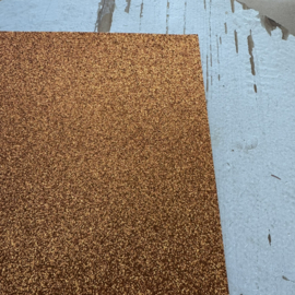 Glitter Leer neon oranje 20x30cm.