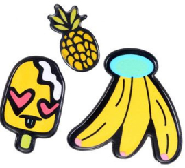 Broches/Pins Banaan-ijs-ananas