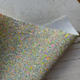 Leer grof glitter pastel confetti