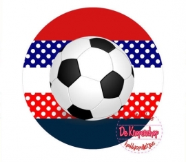 Flatback voetbal Holland polkadot (k695)