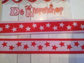 Sterrenband rood tweezijdig