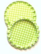 Bottlecap lime polka dot pst