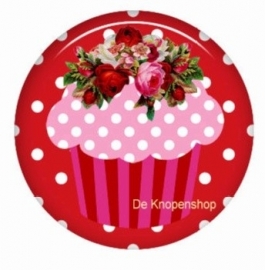 Flatback cupcake roze (K791)