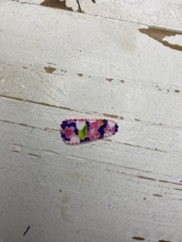 Kniphoes katoen bloemen, diverse kleuren. 3.5cm.