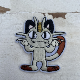 Strijkapplicatie pokemon meowth 5cm.