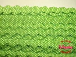 Zigzagband lime polkadot 5mm