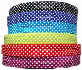 Elastisch biasband polkadot rood