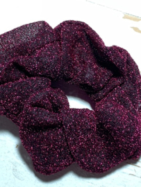 Scrunchie Haarwokkel hot pink glitter