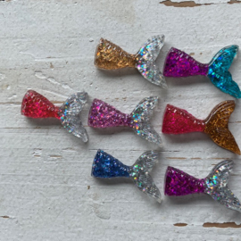 Zeemeermin staart flatback neon roze