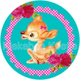 Flatback baby deer blauw (k215)