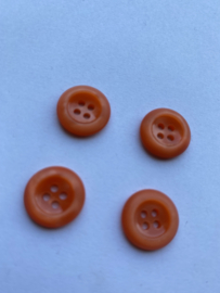 Knoop oranje ronde rand 16mm