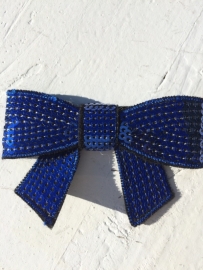 Strik pailletten royal blue/cobalt blauw 7.5cm.
