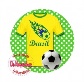 Flatback voetbal Brasil polkadot(k878)