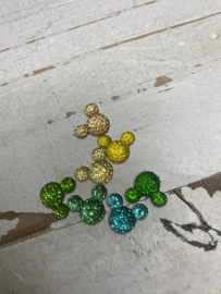 Mickey glitter flatback, diverse kleuren. 1.5x1.5cm.