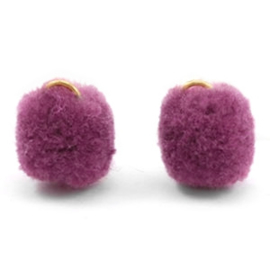 Pompom bedel cherish pink met oog goud