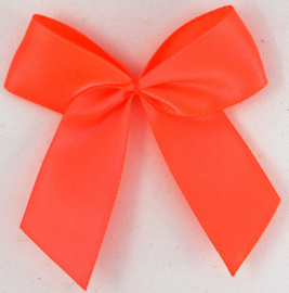 Strik satijn neon oranje 6.5cm.