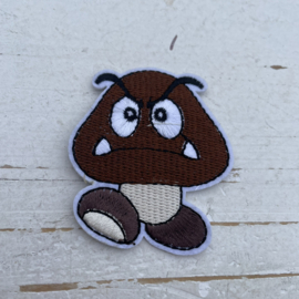 Strijkapplicaties super mario Goomboss schurk 6.5cm