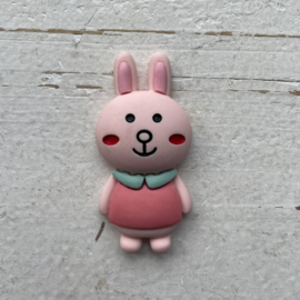 Fimo poppetje big roze 6cm.