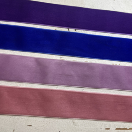 Fluweel velvet band 3,8cm breed diverse kleuren