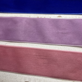 Fluweel velvet band 3,8cm breed diverse kleuren
