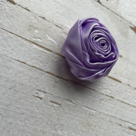 Bloem roos satijn lila 4cm.