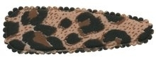 Haarkniphoesje panterprint bruin 8 cm