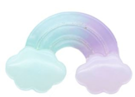 Flatback wolkje regenboog roze-blue