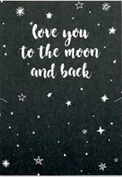 Sieradenkaart "love you to the moon and back".
