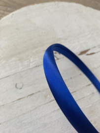 Diadeem satijn kobalt, 1.5cm