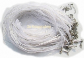 Organza ketting wit