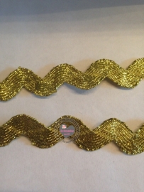 Zigzag band goud 10 mm