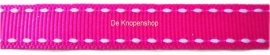 Sierband fuchsia & stiksel Grosgrain