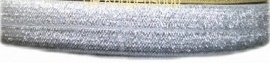 Elastisch biasband zilver glitter  2cm br