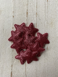 Ster glitter fuchsia 2.5cm.