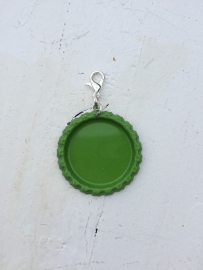 Bottlecap hanger groen met hanger