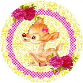 Flatback baby deer geel barok (K218)