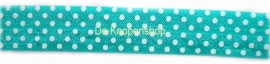 Elastisch biasband polkadot mint