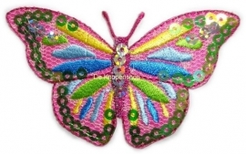 A0368 Pailletten vlinder fuchsia