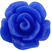 Roos kraal blauw 10mm acryl
